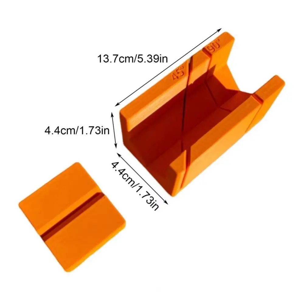 90-Degree Miter Saw Guides Plastic Orange 3D Printing Woodworking Tools 45-Degree Hand 3d Printed Miter Box Tools Carpenter'S