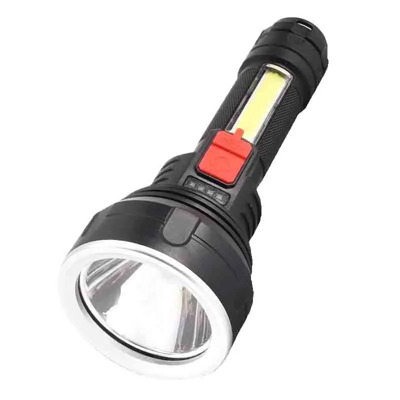 Flashlight Portable 800LM 9 LED Modes Light Flashlight Built-in 1200mAh Battery USB Rechargeable Camping Hiking Emergency Torch