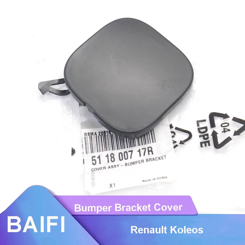 BAIFI Brand New Genuine Front Bumper Bracket Trailer Tow Hook Flap Cover Cap 511804763R ­­­­­511800717R For Renault Koleos