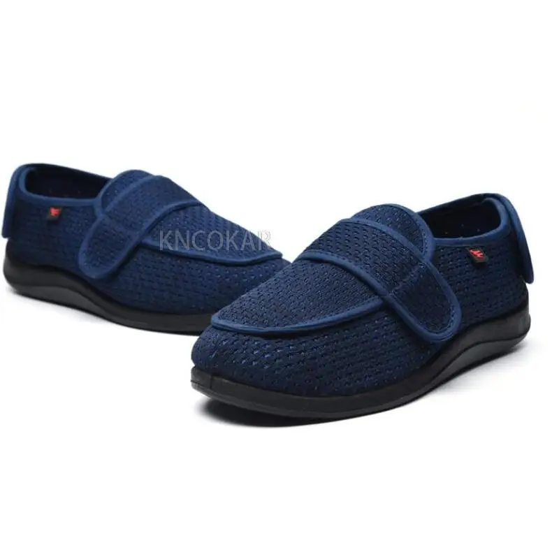 Spring Autumn Breathable  Opened Front And Rear Widened Cloth Soft Comfortable Soles Healthy Diabetes Fat Shoes