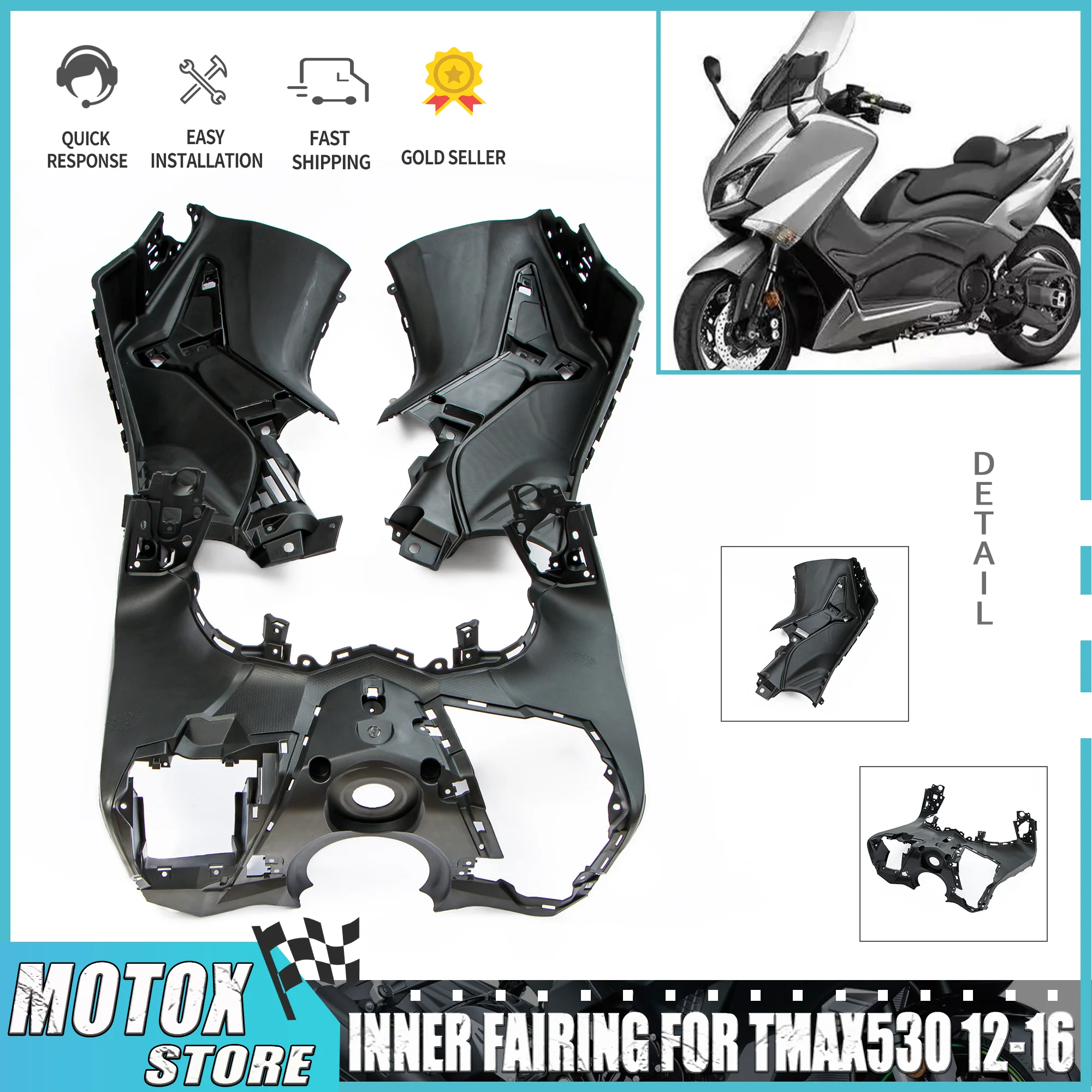 دراجة نارية تناسب ياماها TMAX530 T-MAX530 TMAX 530 2012 - 2016 2013 2014 15 الداخلية هدية مجموعة هيكل السيارة اكسسوارات