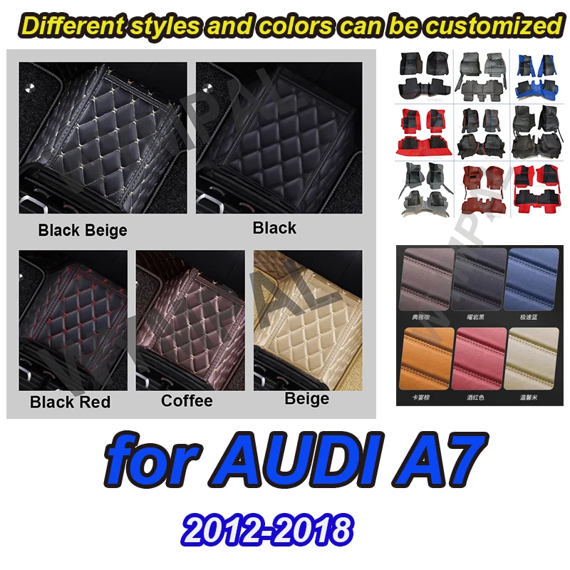 

LUXURY Car floor mats for AUDI A7 2012 2013 2014 2015 2016 2017 2018 Custom auto foot Pads automobile carpet cover