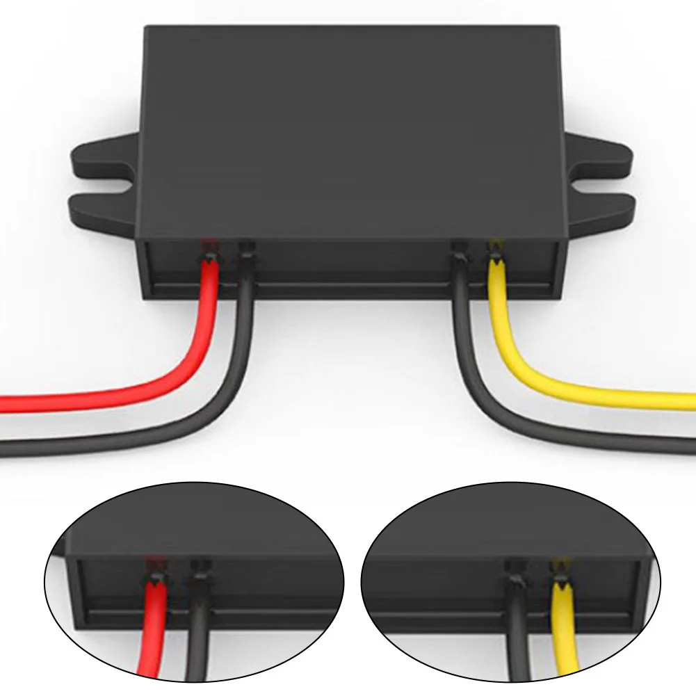 12V 1A 12W Step-down DC-DC Converter with 17-72V Input Range for Scooters Golf Carts Trucks LED Monitoring Systems