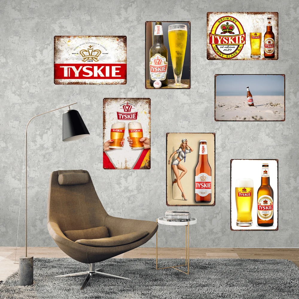 

【YZFQ】Polish Beer Tin Sign Wall Art / Beer Vintage Poster Retro Man Cave Coffee Bar Restaurant Decor Metal Gift 30x20cm KJ-0360B