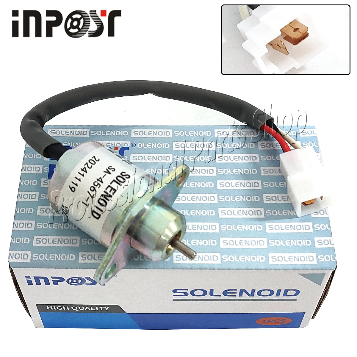 

New 24V SA-4567-T Fuel Shut Off Stop Solenoid Valve For Kubota Super 5 series SA-4567-T 1503ES-24A5UC5S
