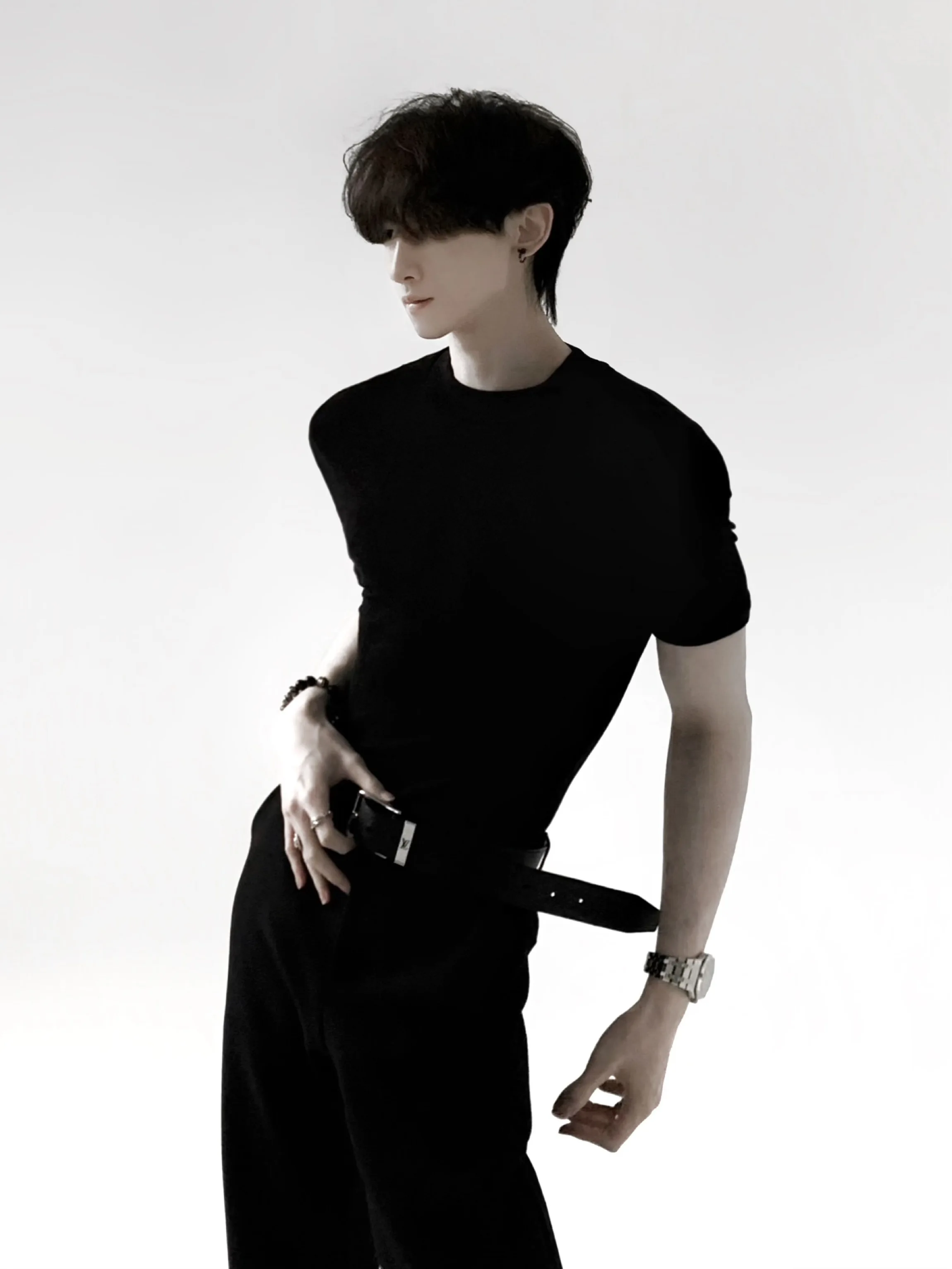 Cooling Wool Slim Fit Short Sleeve Knitted T-Shirt Men's Fitness Wear Breathable Comfortable round Neck Top Clean Fit Style
