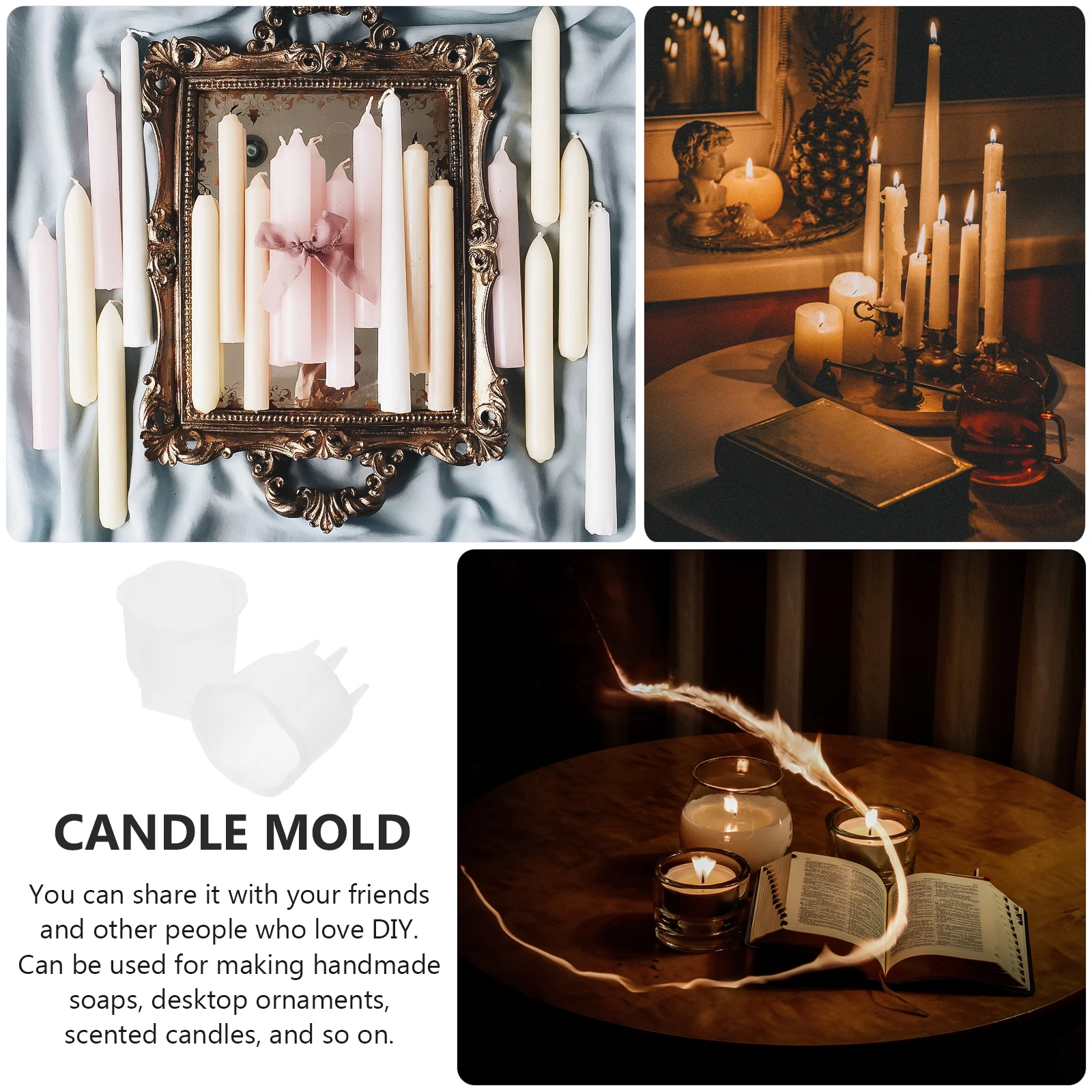 

Scented Flower Bud Mold Soap Molds Making DIY White Silica Gel Silicone for Candles Miss