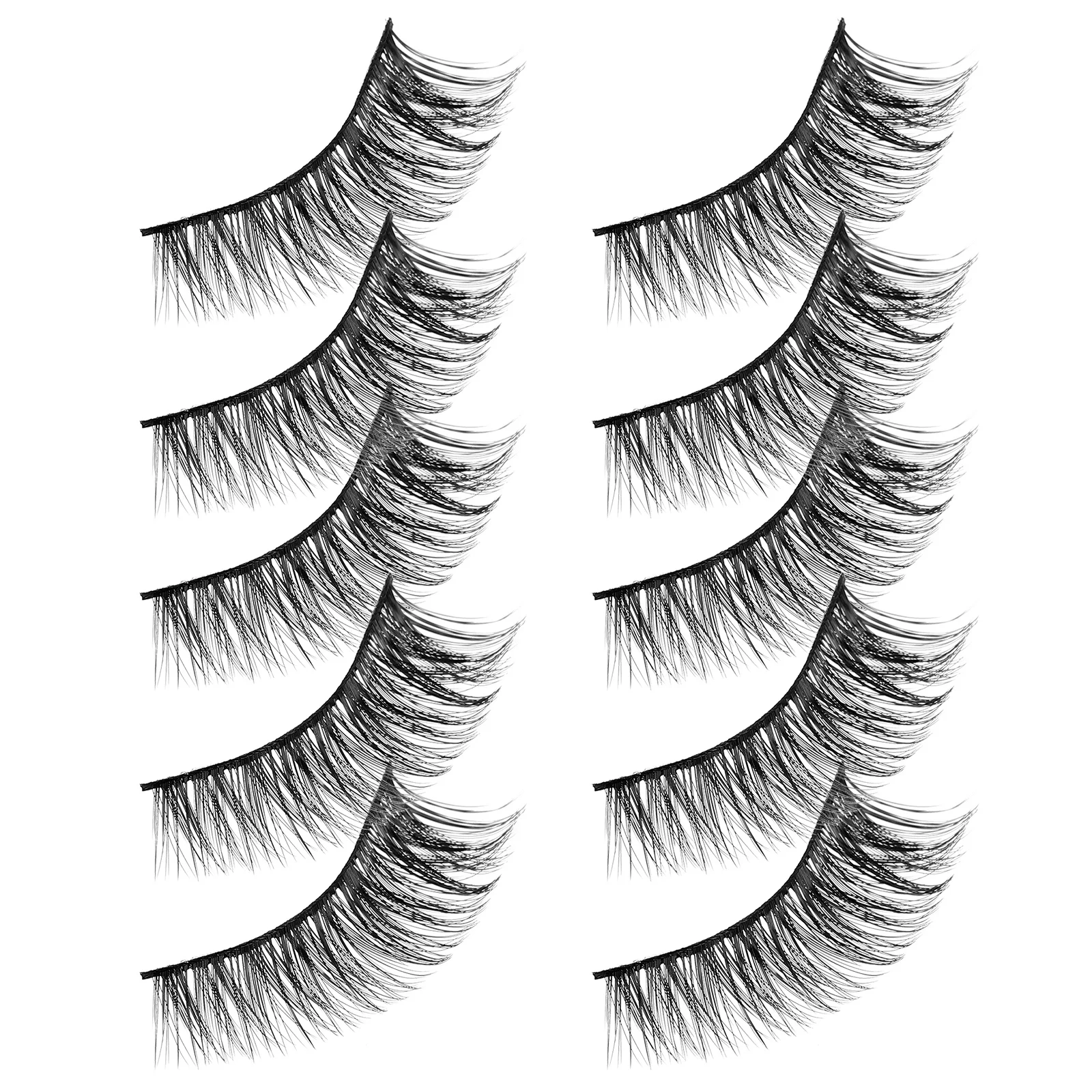 5 คู่ขนตาปลอมธรรมชาติแฮนด์เมดหนาขนตาปลอมยาวสำหรับผู้หญิงแต่งหน้าอุปกรณ์เสริมงานปาร์ตี้สวมใส่ทุกวัน