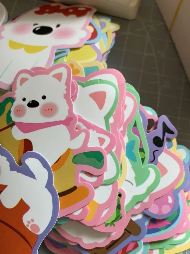 50 unids/set Westie pegatinas de perro lindo de dibujos animados Adorable mascota portátil vinilo calcomanías álbum de recortes diario decoración de perro blanco herramientas de álbum de recortes