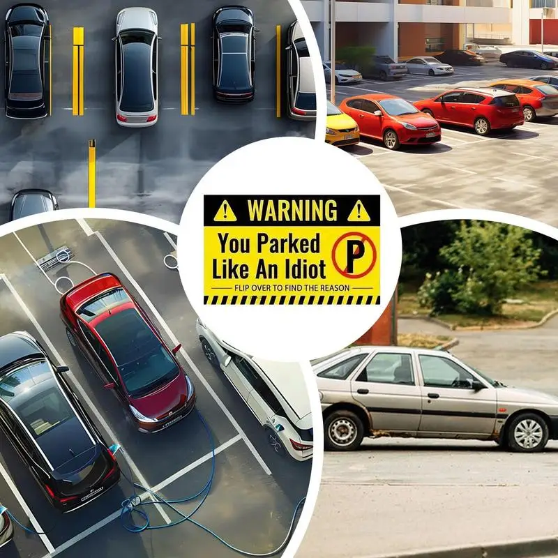 Tarjetas de estacionamiento defectuosas, 50 piezas, entradas divertidas de infracción de estacionamiento, suministros de coche humorísticos para agarrar la atención para carretera temporal