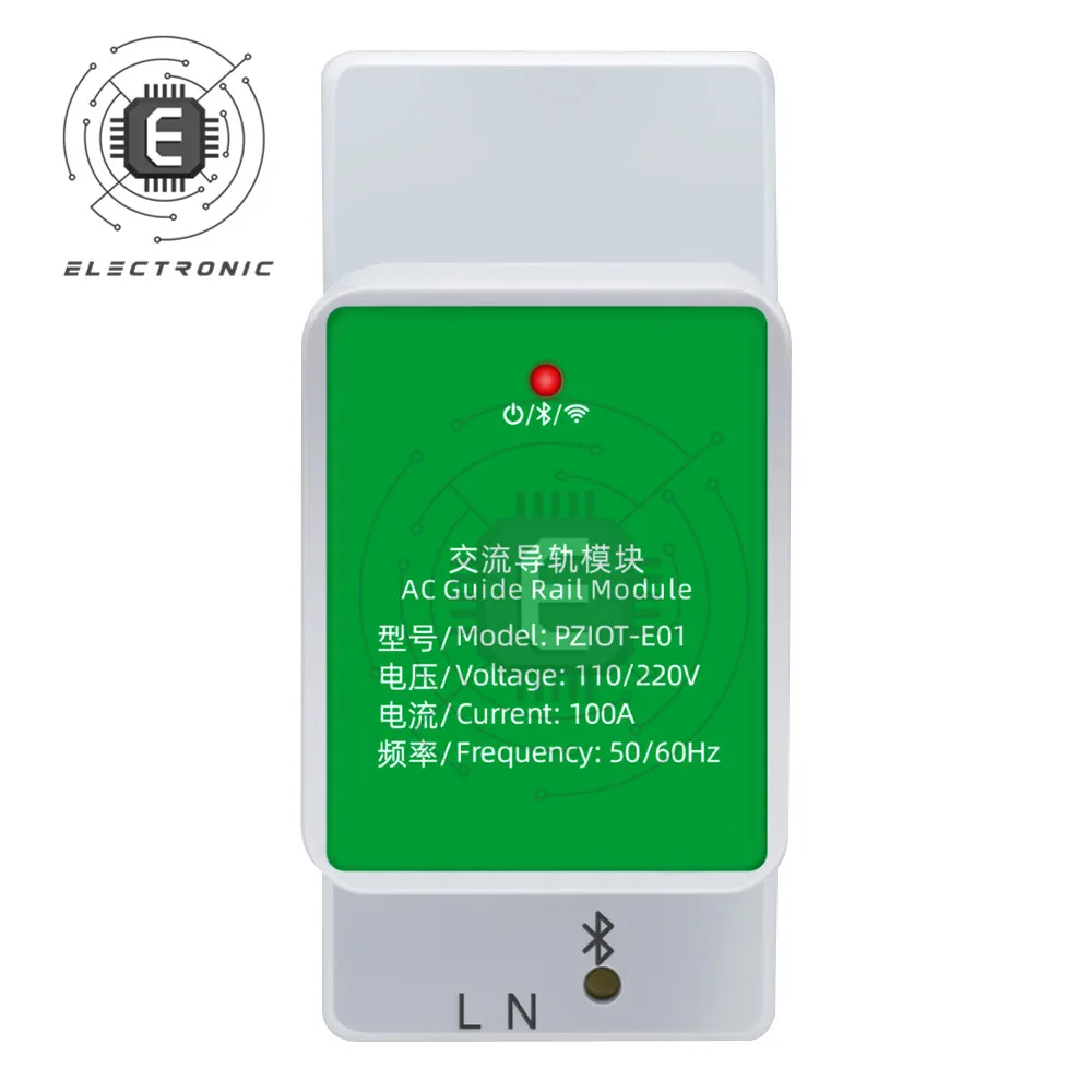 PZIOT-E01 Single Phase AC Electric Din Rail Wifi Smart Kwh Energy Meter Power Consumption Meters Wattmeter Voltmeter Ammeter