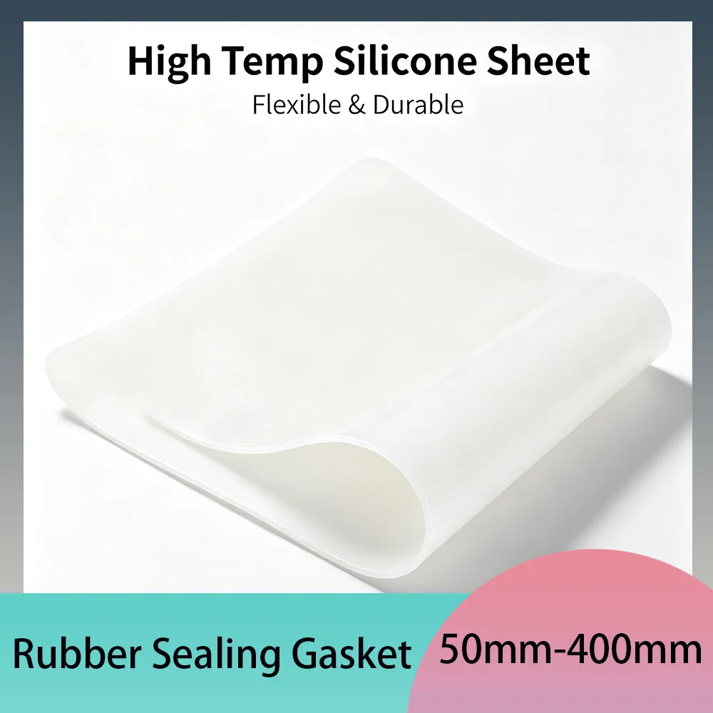 1-8Pcs White High-Temperature Resistant Insulated Silicone Sheet Industrial Sealing Shock Absorption Anti Slip Silicone Gasket