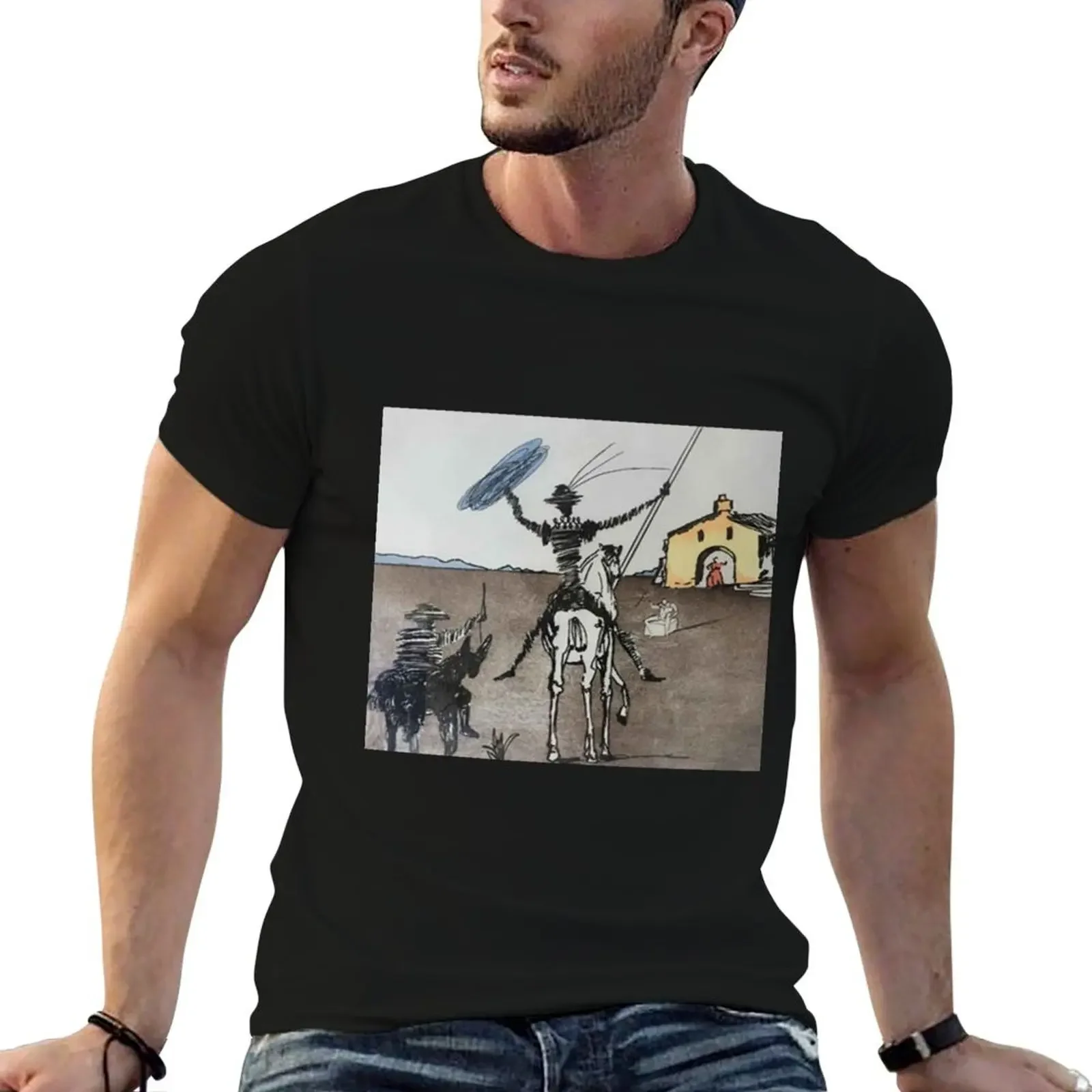 salvador dali digital painting for sale T-Shirt blue archive graphic t shirts korean fashion men tshirt