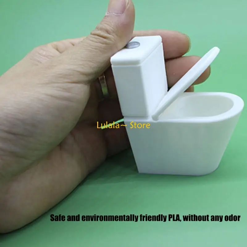 Y4QA Thực Tế Thu Nhỏ Nhà Vệ Sinh Và Ống Hút Mô Hình Hình Tỉ Lệ 1/12 Phụ Kiện Búp Bê