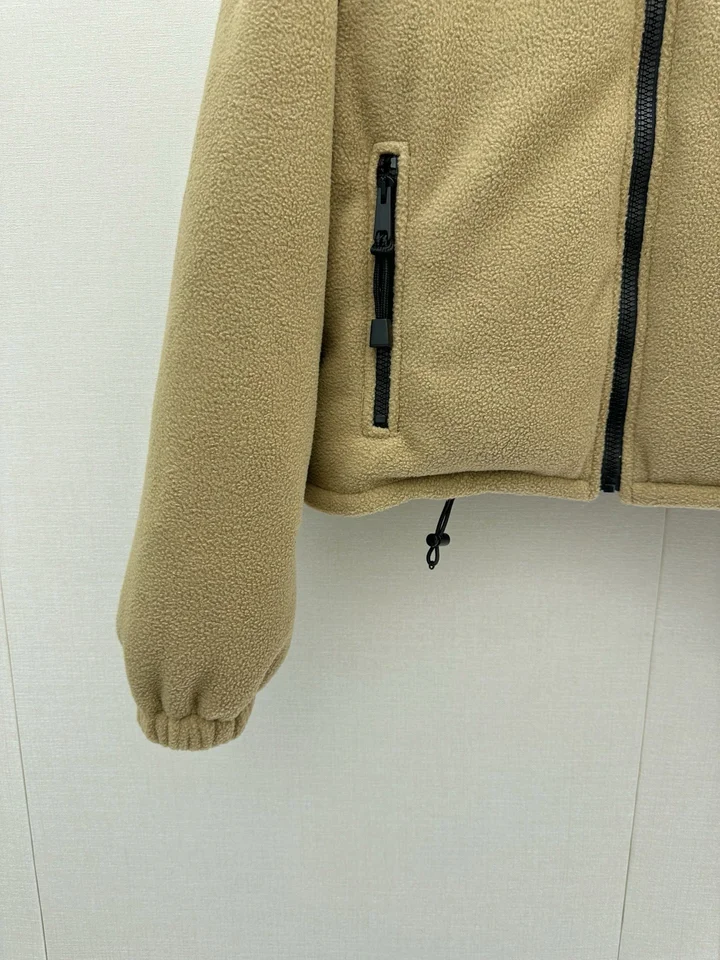2026 Autumn/Winter New Women's Short Down Top, Made of Polar Fleece Fabric Spliced with Lamb Wool Material, High Quality, Soft,, image 5