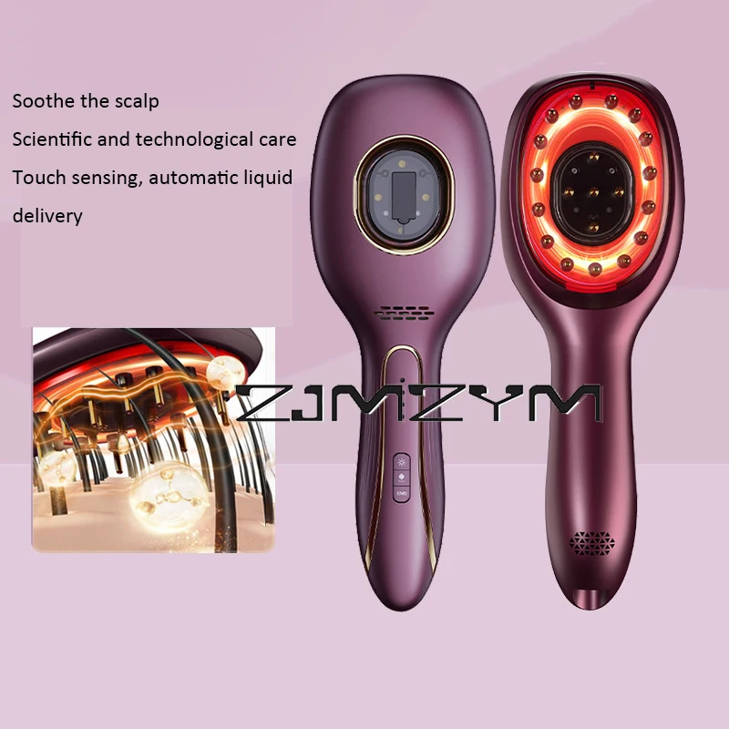 Scalp Massage Comb Vibratory Massage Micro-current Red Blue Light Hair Conditioning Essence into Care Essential Oil Comb