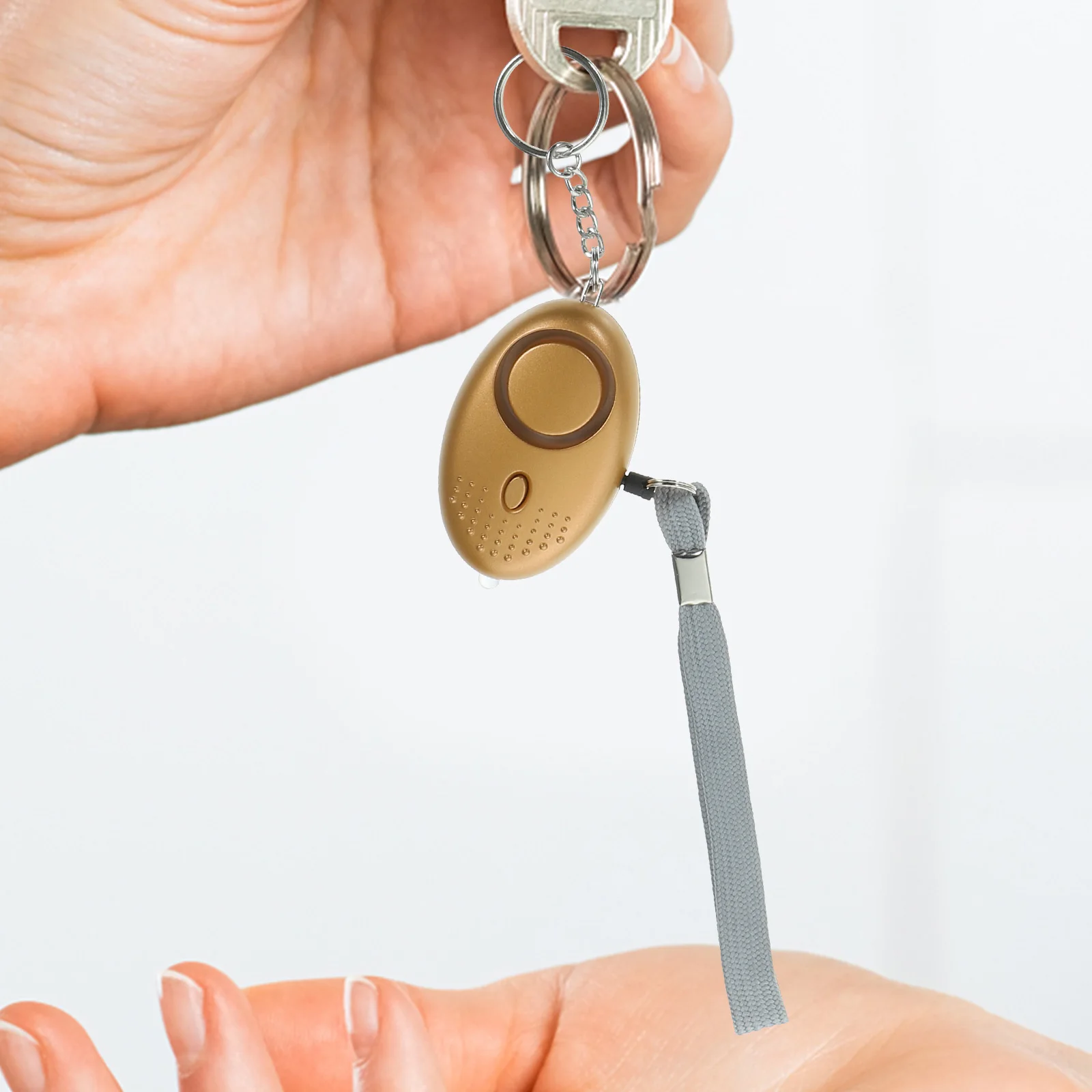 10 قطعة سلسلة مفاتيح إنذار الأمن الشخصي 130Db جهاز تنبيه السلامة صفارة الإنذار في حالات الطوارئ مع مصباح LED ساطع للمشي والجري #4