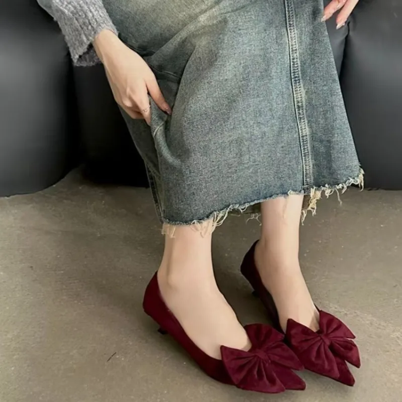 Women Flats Shoes Summer New Bow Pointed Toe Female Loafers Walking Fashion Sneakers Casual Shallow Breathable Shoes for Women