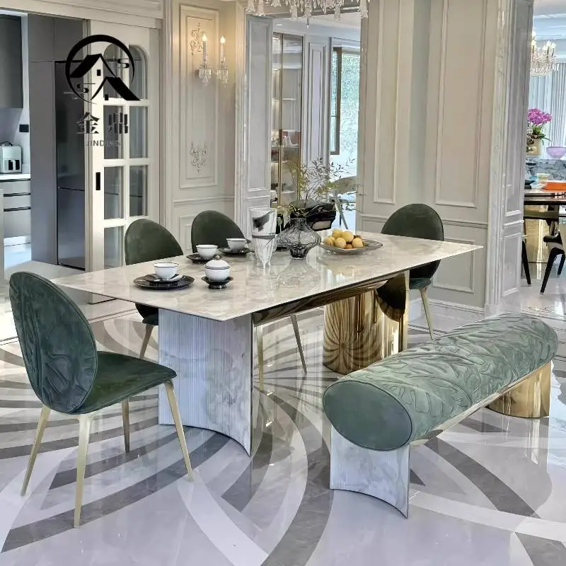 Designer Marble Dining Table Luxury Extendable Nordic Modern Dining Table Living Room Conference Muebles Para Hogar Furniture