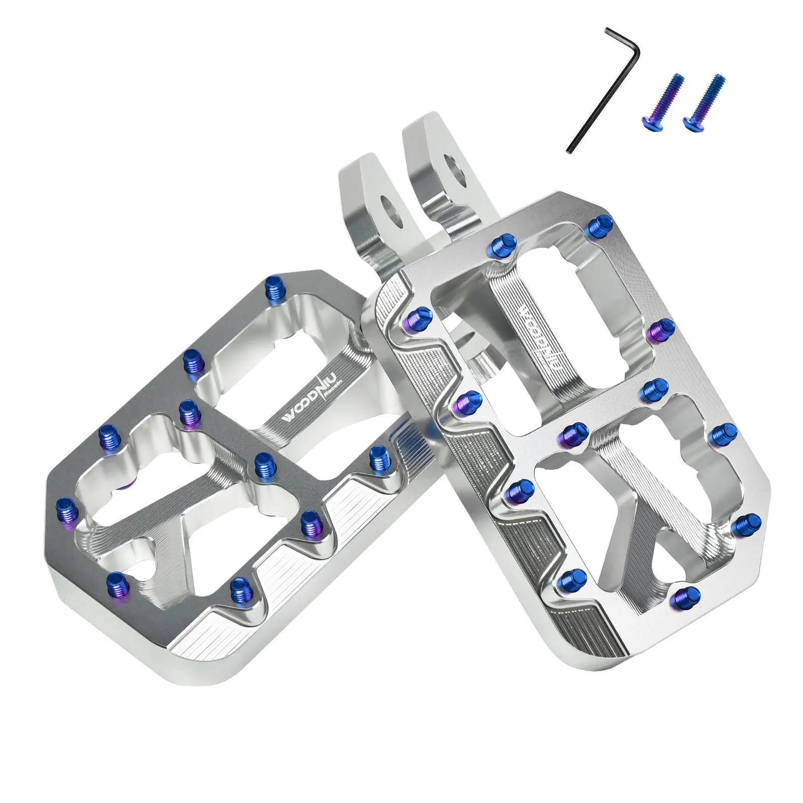 Silberne Fußrasten für Surron Light Bee X/S Segway X160 X260 – Modifizierte Pedale und Fußstützen für SurRon E-Bikes und Motorräder – Detail 2