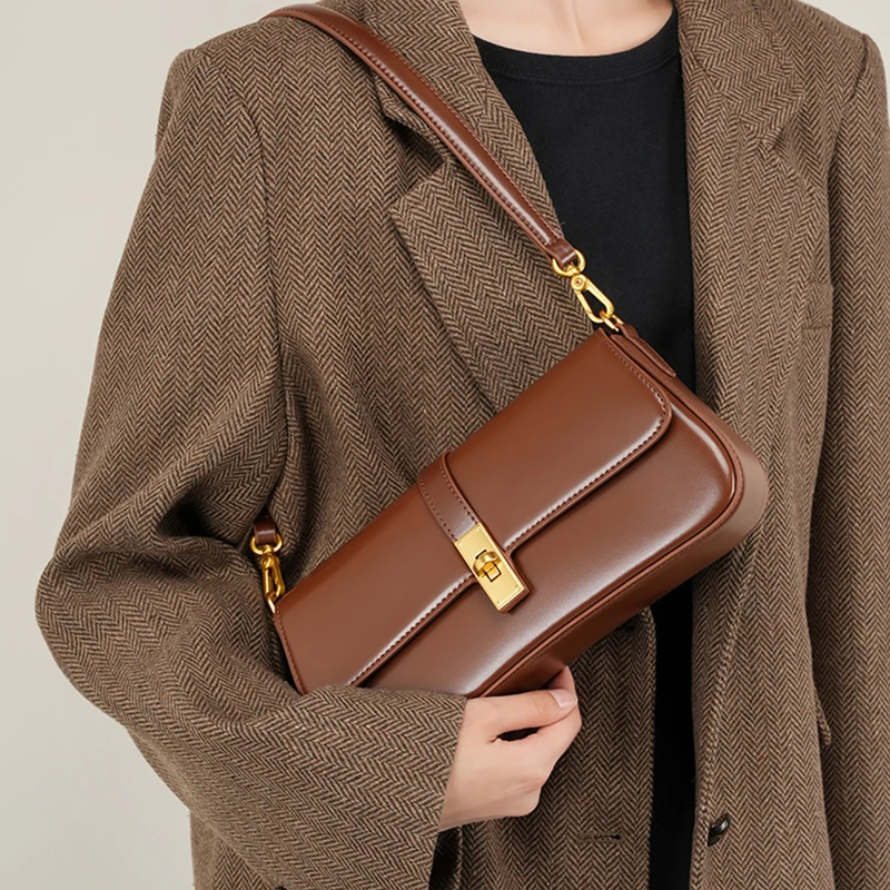 

Toptrends Элегантные женские сумки на плечо из натуральной кожи под мышками, роскошные дизайнерские сумки через плечо 2025 года, женские сумки-седла