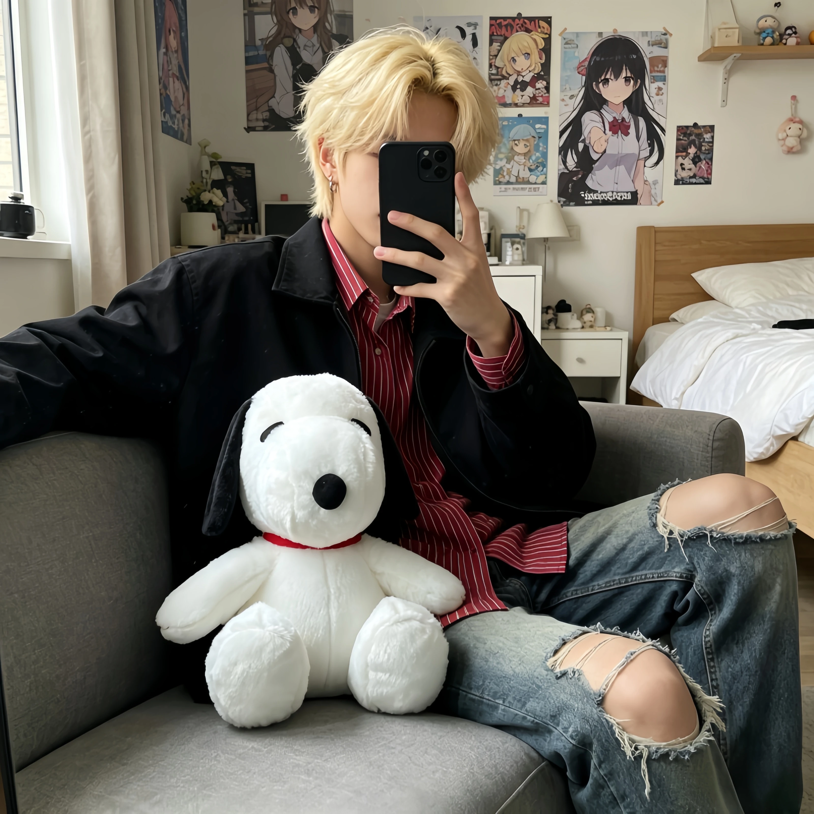 Snoopy Plush Toy 40/60cm White Dog Soft Pillow Plush Doll Cartoon Animal Birthday Gift for Girlfriend Kids Home Decor