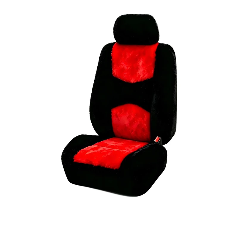Winter Car Seat Cover Vehicle Warm Soft Fuzzy Plush Cushion Protector Universal Auto Interiors Decoration Accessory