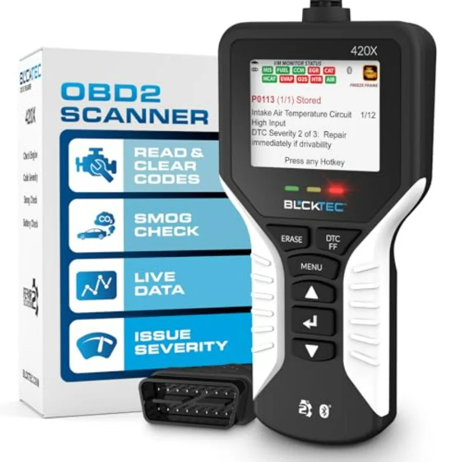 

Диагностический сканер OBD2 420X для чтения и сброса кодов ошибок двигателя, считыватель кодов для всех автомобилей с OBDII, включая модели 1996 года и новее, поставляется с... (дополнительные детали, если применимо)