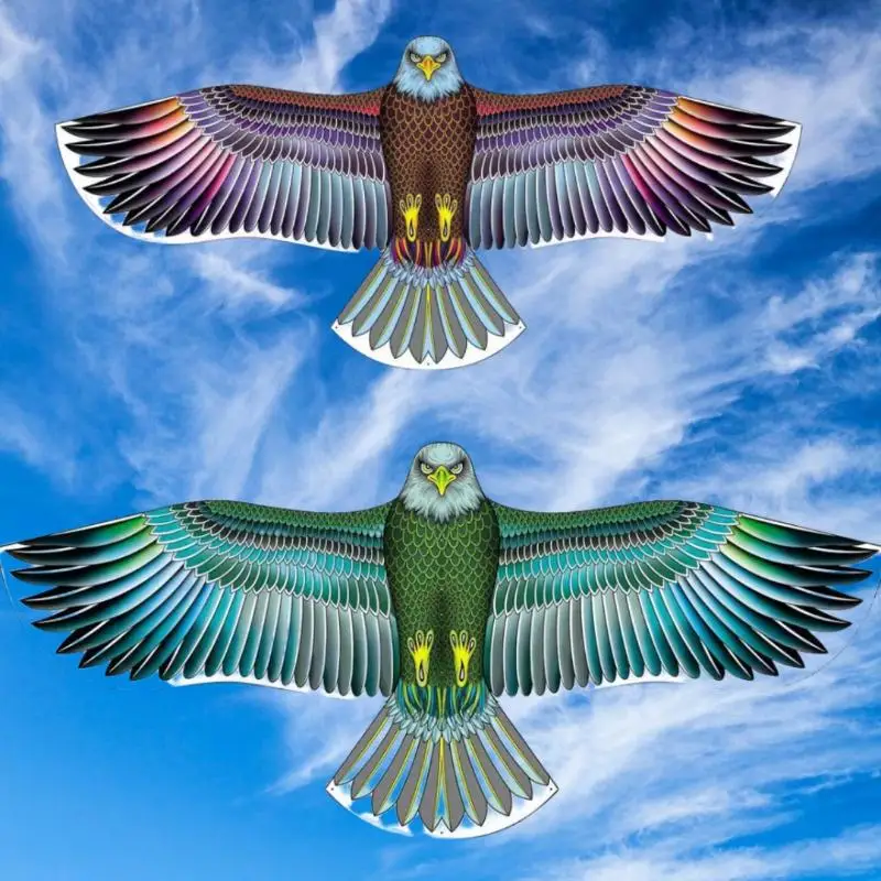 Cerf-volant répulsif pour oiseaux pour jardin et cour, émulation d'aigle colorée, épouvantail de faucon volant