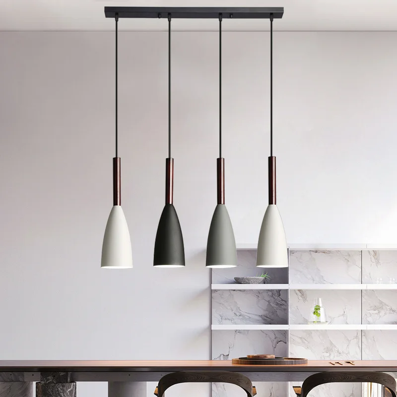 

Nordic Minimalist Pendant Light Modern E27 Hanging Lamp Dining Table Kitchen Island Lighting Fixture Dining Room Bedroom