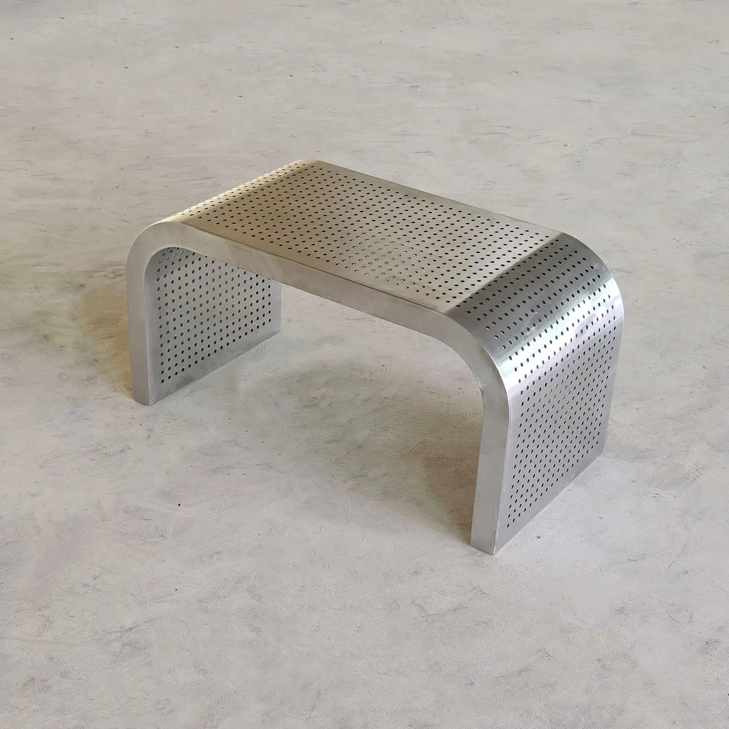 & Park Bench Designer-Designed Openwork Long Seat Modern Minimalist Casual Stainless Steel Outdoor Courtyard Chair Made Ome