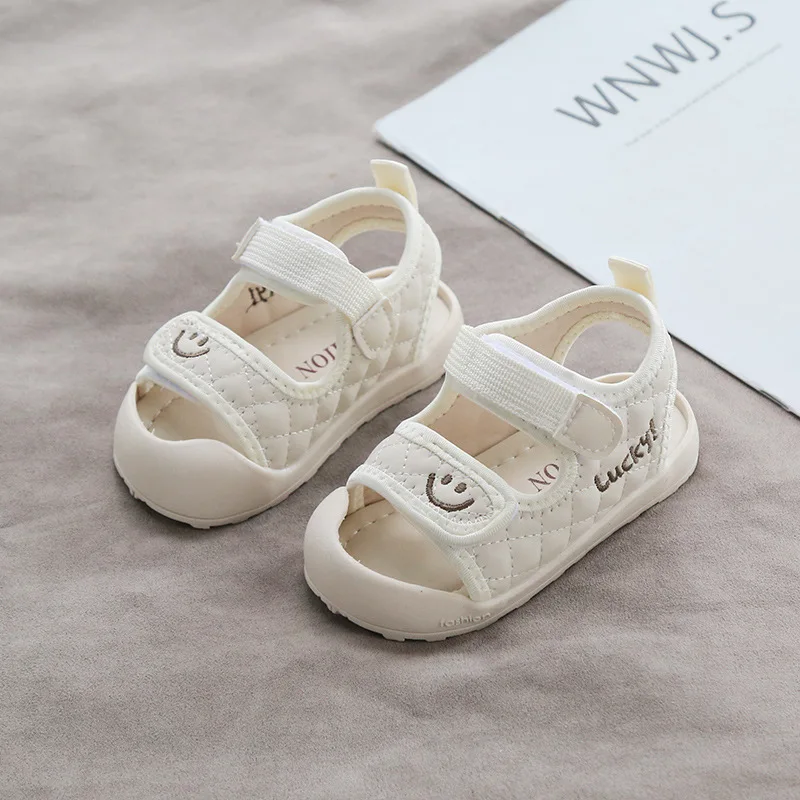 Toddler Sandals Summer Children Shoes Little Kids Sport Sandals Lucky Smile Face Unisex Baby Boys Girls Casual Anti-slip Sandals