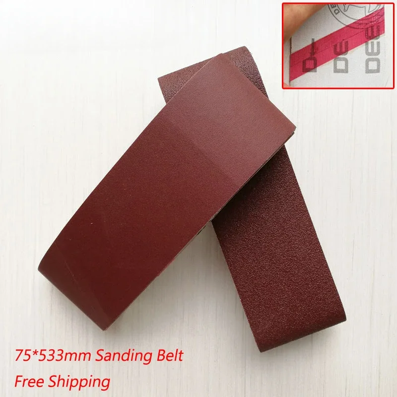 5 Pieces 75 x 533mm Sanding Belts. 533 x 75mm Abrasive Belt Grinding Metal. 3