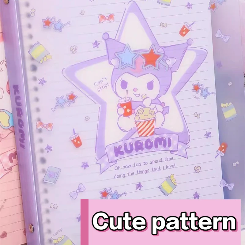 Libro de hojas sueltas B5, Kuromi Cinnamoroll Melody, suministros de papelería para cuaderno, planificador diario bonito, suministros escolares