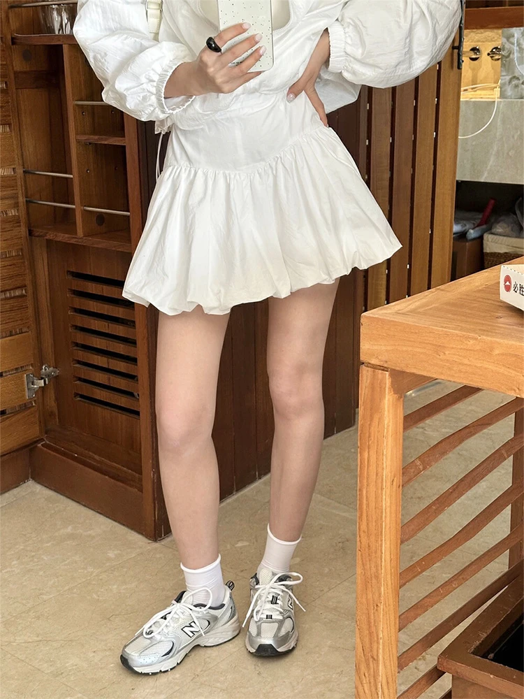 

Юбка-блумер Hellokay в корейском стиле, с завышенной талией, весенняя, непрозрачная, А-силуэт, полностью подкладная, для девочек, Sensation