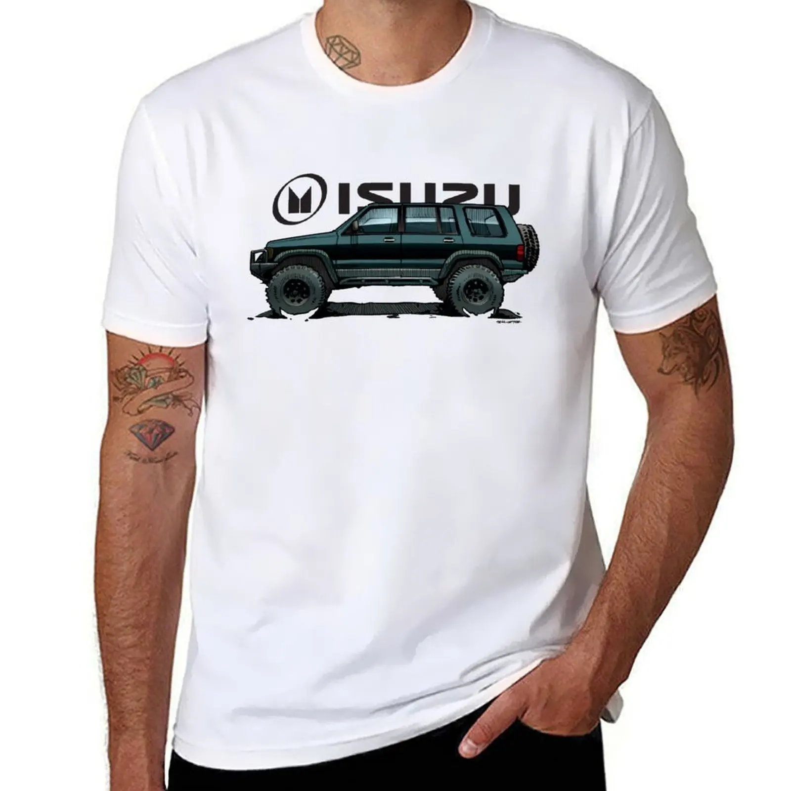 

2nd Gen Isuzu Trooper - Black T-Shirt t shirt custom print man t shirt heavy cotton T-Shirt