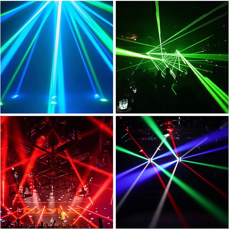 Stage Equipment Mini 8x3w RGBW LED 4in1 Beam Moving Head Lights DMX Control for DJ Disco Dance Wedding