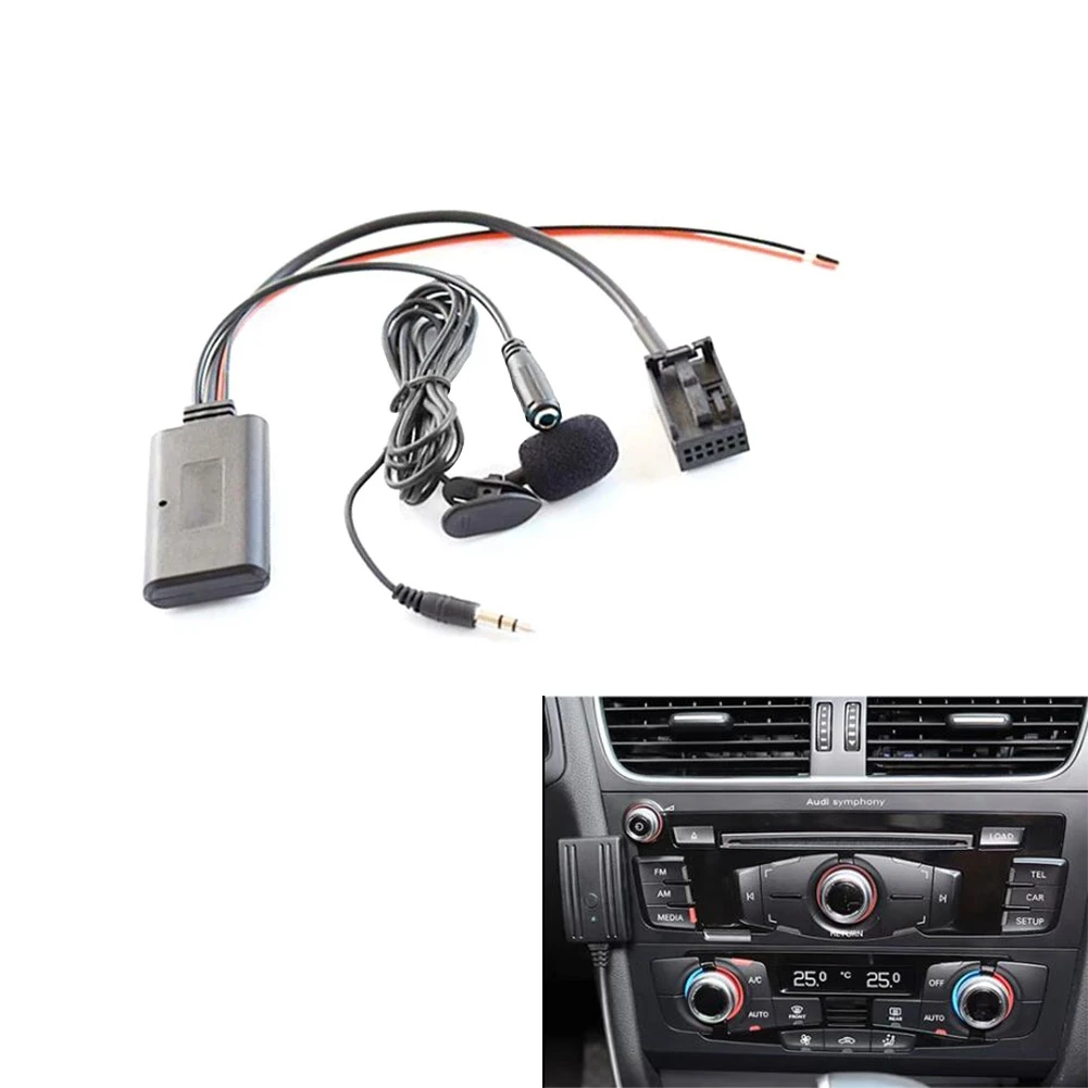 A10E-Car Bluetooth 5.0 Aux Cable Microphone Handsfree Mobile Phone Free Calling Adapter For-BMW E60 E63 E87 E88 E81 E82 E90