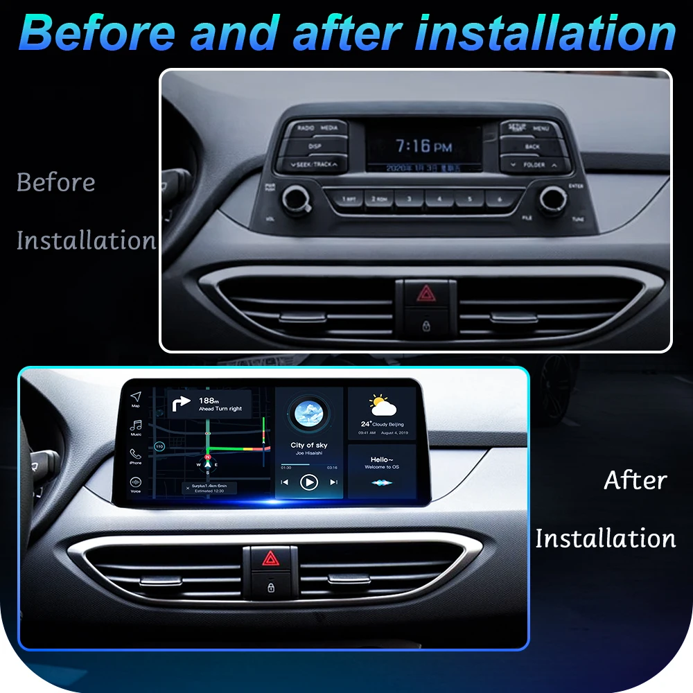 12.3 Inch Android For Mazda 6 Atenza 3 GJ GL 2015 2016 2017 2018 2019 Car Radio GPS Navigation Carplay Auto Multimedia Player BT