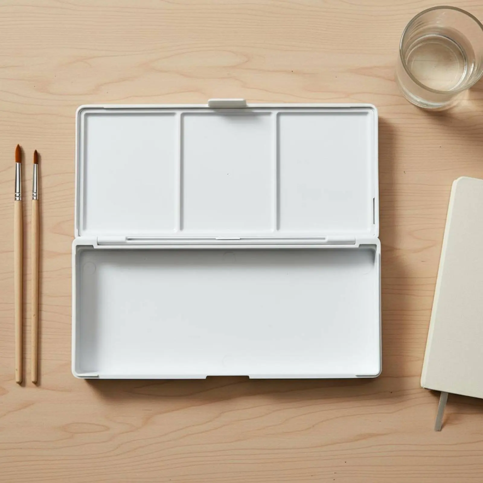 Empty Watercolor Palette Multiple Compartment Configurations Paint Pan Storage Case Travel Artist Kit Portable Size Art Supply