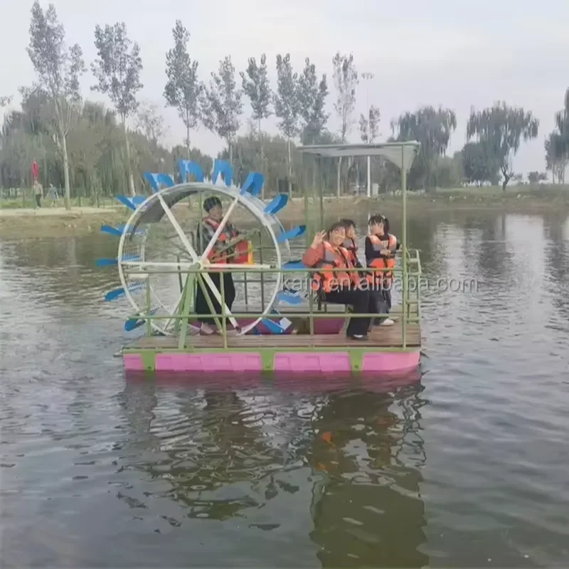 Plastic Wheel Pedal Boat Wood Paint Environmentally Friendly Pontoon Water Pipe Inflatable Floating Pad Dock