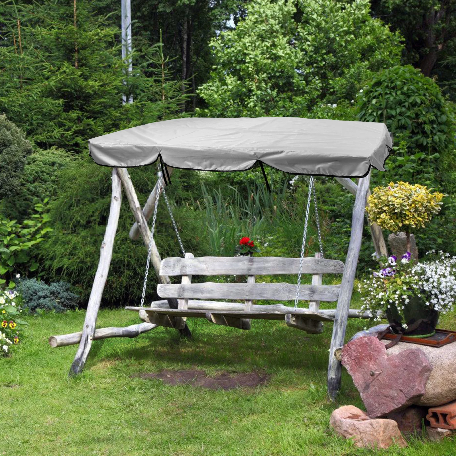 Oxford Cloth Swing Cover for Garden Patio Hanging Egg Chair Uv Water Resistant Protection with Drawstring Tightening Outdoor