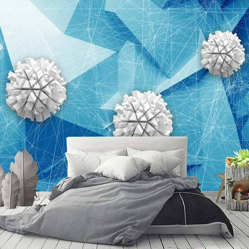 Custom Large Size 3D Photo Wallpaper Modern Creative Geometric Pattern 3D Space Living Room Bedroom TV Wall Decor Mural Canvas