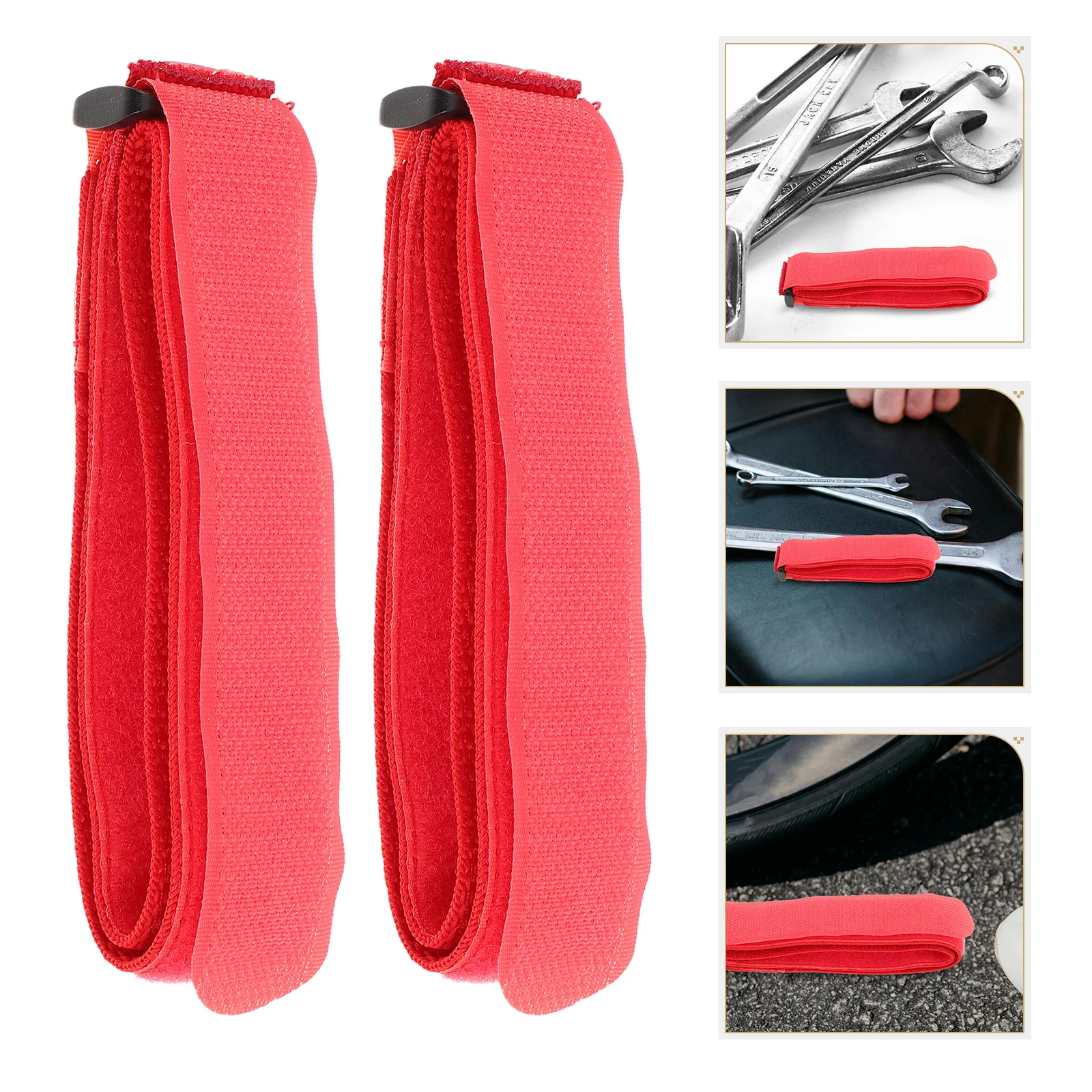

2 Pcs Bike Strap Bikes Rack Wheel Straps Fastening Carrier Elasticity Bicycle Stabilizer Nonslip Belt Red Carry