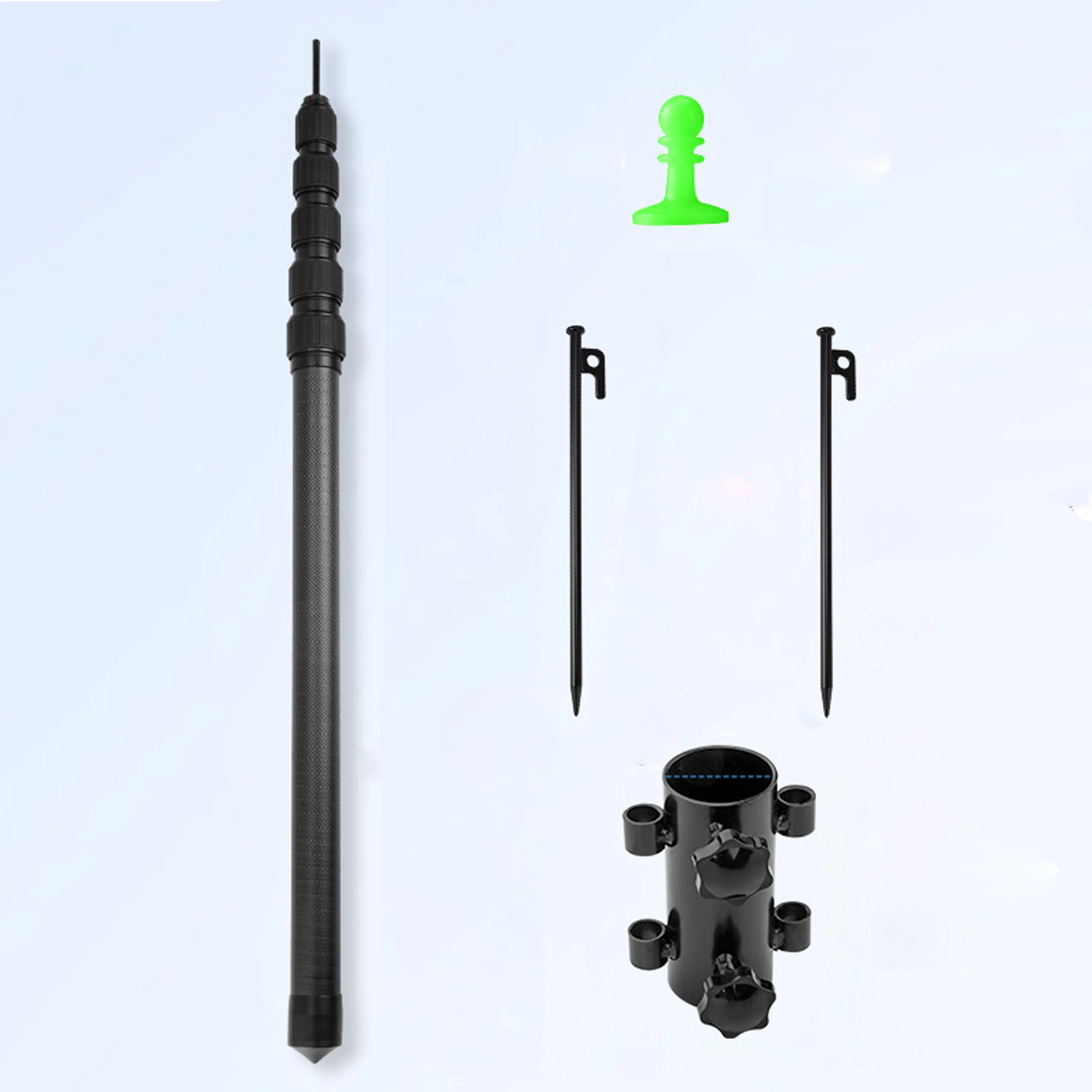 Ultralight Retractable Carbon Fiber Rod Outdoor Camping Hiking Tent Pole Multi Section Flip Lock Portable Sunshade Bracket