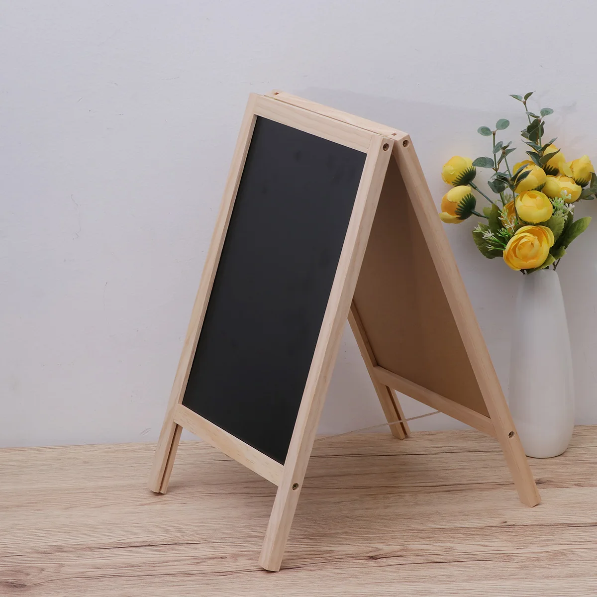 

Mini Blackboard Easel Stand Natural Wood Blackboard For Children Children Writing Bar Counter Tripod Bracket Signage Label