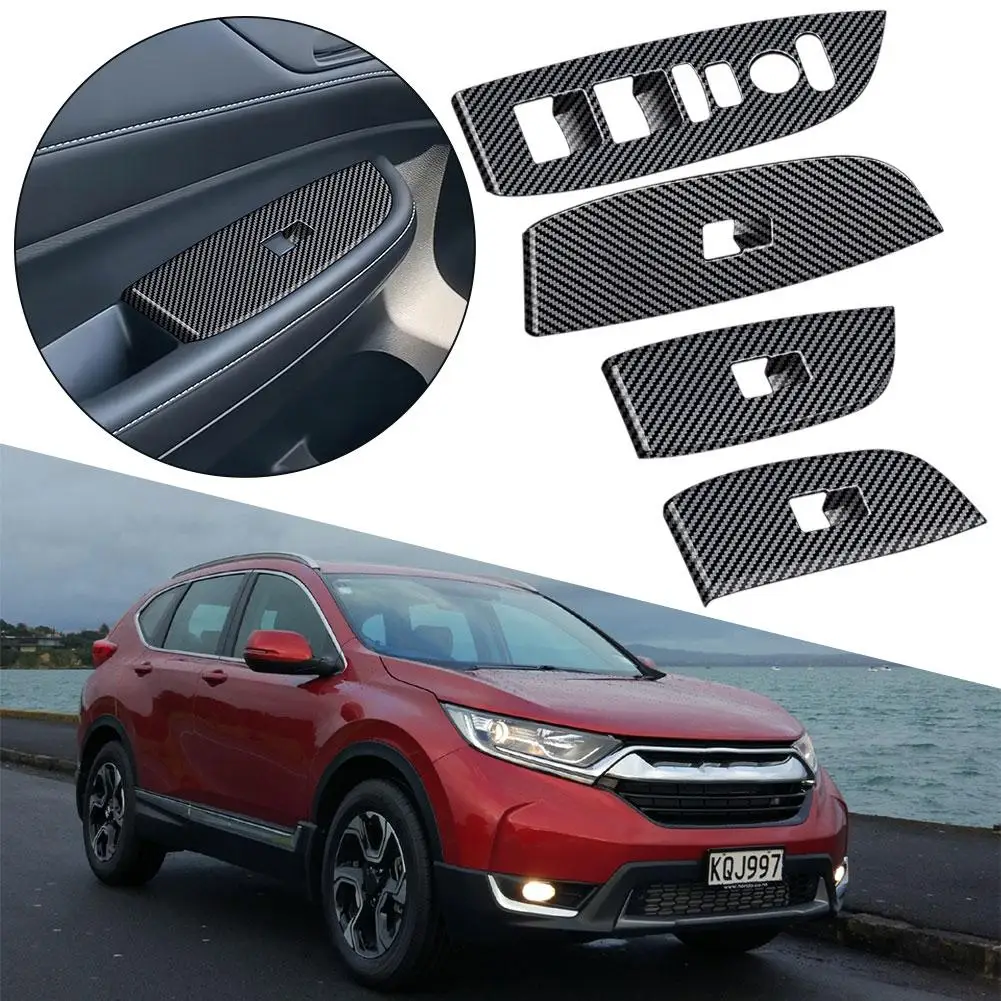 

Car Window Switch Panel Interior Modification Cover Accessories Glass Lift Panel Decorative Sticker For Honda WRV DG5 2024 T6W6