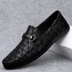 Brand Shoes Men Classic Genuine Leather Loafers Mens Slip-On Driving Shoes Men Casual Shoes High-grade Moccasins Office Shoes