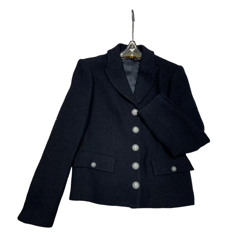 

Осенне-зимний новый однобортный пиджак с поясом, 70% шерстяной пиджак, черный деловой пиджак, модный и стильный A25308