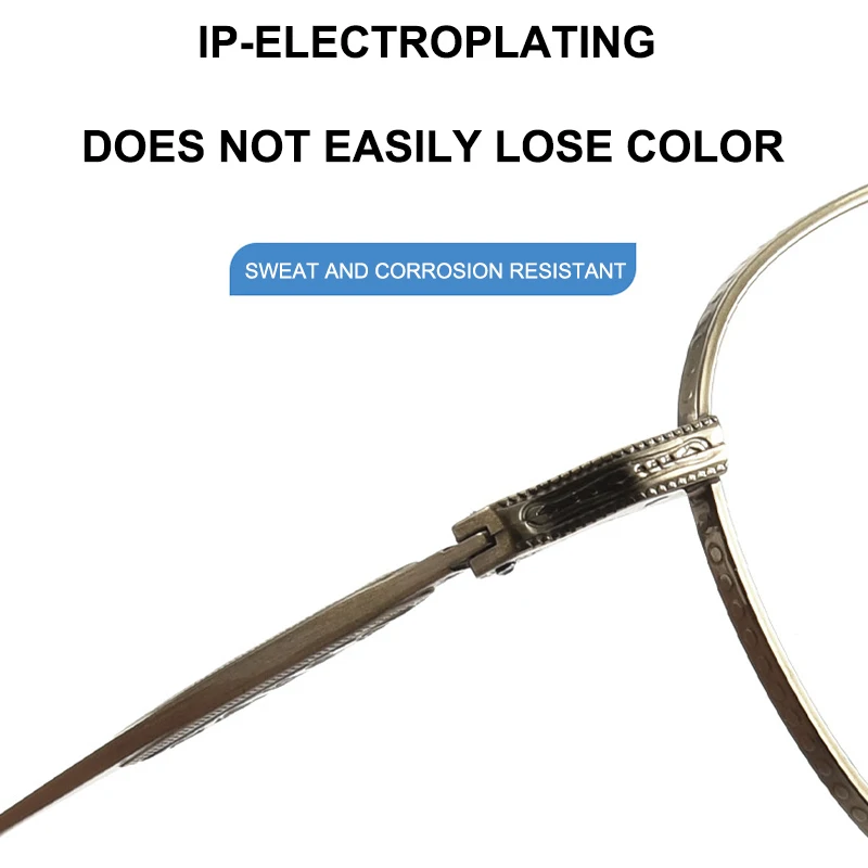 Ultralight Pure Titanium Oval Eyeglasses Frames Fashion Retro Literary Style Comfortable For Men Women Higher Quality Eyewea